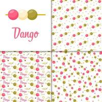 Seamless pattern with Dango, for decoration vector