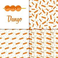 Seamless pattern with Dango, for decoration vector