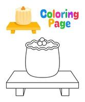 Coloring page with Dimsum for kids vector