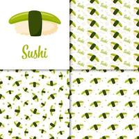 patrones sin fisuras con sushi, para decoración vector