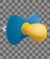 Pacifier icon, realistic style vector
