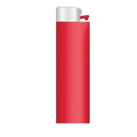 Red lighter icon, realistic style vector