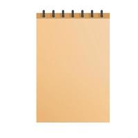 Paper notepad icon, realistic style vector