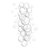 Bubble foam icon, realistic style vector