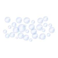 Shampoo bubbles icon, realistic style vector