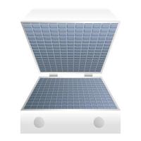 Modern waffle maker icon, realistic style vector