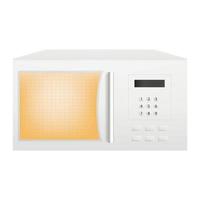 Working microwave icon, realistic style vector