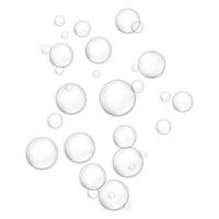 Water bubble icon, realistic style vector