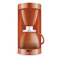 Coffee maker icon, realistic style vector