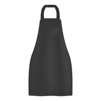 Black apron icon, realistic style vector