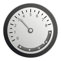 Tachometer icon, realistic style vector