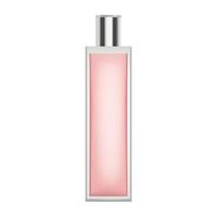 Red fragrance bottle icon, realistic style vector