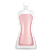 Woman perfume bottle icon, realistic style vector