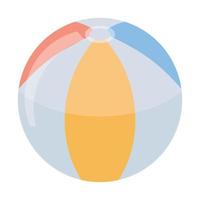 Beach ball icon, isometric style vector
