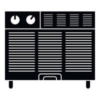 Window air conditioner icon, simple style vector