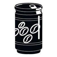 Coffee tin can icon, simple style vector