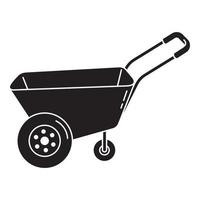 Farm wheelbarrow icon, simple style vector