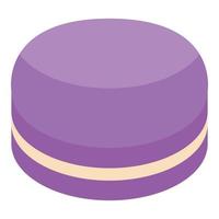 Violet macaroon icon, isometric style vector
