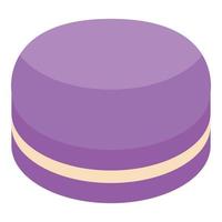 icono de macarrón violeta, estilo isométrico vector