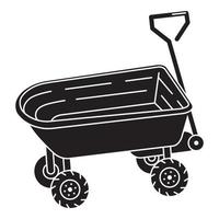 Toy wheelbarrow icon, simple style vector