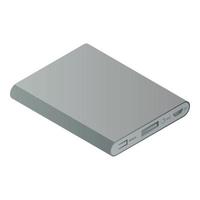 Modern power bank icon, isometric style vector