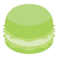 Green lime macaroon icon, isometric style vector