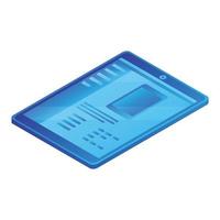Web surfing tablet icon, isometric style vector