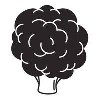 Broccoli icon, simple style vector