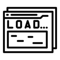 Load web code icon outline vector. Cms design vector