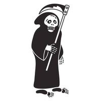 Death with scythe icon, simple style vector