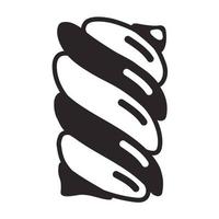 Swirl candy stick icon, simple style vector