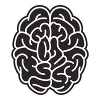 Brain mind icon, simple style vector