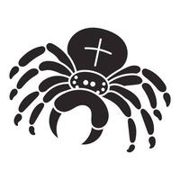 Cross spider icon, simple style vector