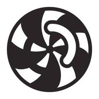 Swirl icon, simple style vector