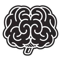 icono del cerebro frontal, estilo simple vector