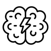 Brainstorming icon outline vector. Panic attack vector