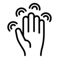 Hands fear icon outline vector. Panic attack vector