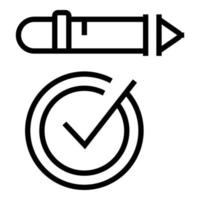 Approved strategy icon outline vector. Policy process vector