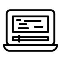 Laptop cms icon outline vector. Web design vector