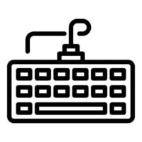 Pc keyboard icon outline vector. Cms development vector