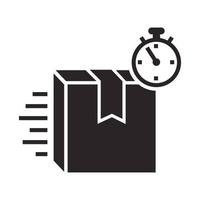 Speed delivery box icon, simple style vector