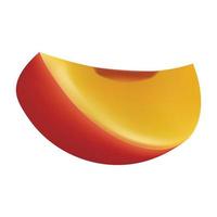 Slice of peach icon, realistic style vector