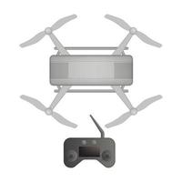 Toy drone icon, realistic style vector