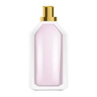 Cosmetic perfume bottle icon, realistic style vector