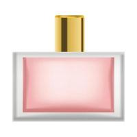 Man red perfume bottle icon, realistic style vector