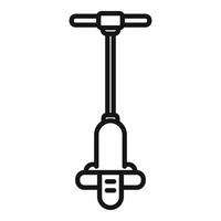 Electric trotinette icon outline vector. Scooter transport vector