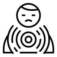Health psychology icon outline vector. Panic attack vector