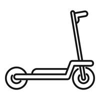 vector de contorno de icono de scooter eléctrico de movilidad. patada de transporte