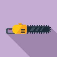 Chainsaw icon flat vector. Saw tool vector