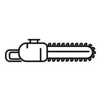 Chainsaw icon outline vector. Saw tool vector